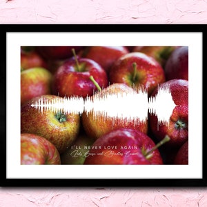 Wall Art and Prints,Apple Sound Wave,Sound wave,Your Song,Wall Art Decor,Sound Wave Art,Valentines Day Gift,Gift for him,Gift for Her