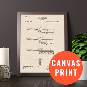 Razor Original Drawings Patent Print,Bathroom Wall Decor,Bathroom Wall Art,Canvas Poster,Bathroom Art,Bathroom Prints,Bathroom Art Print