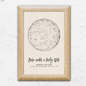 Anniversary Gift,Constellation Art Print,Constellation Art,Art Print Canvas,Anniversary Gift Boyfriend,Constellation Wall Decal