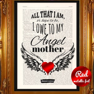 Dictionary Art Print,wall decor,wall art,Angel Mother,wall hanging,vintage dictionary print,home living,vintage poster,vintage gift - 3