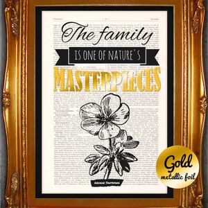 Dictionary Art Print,wall decor,wall art,Family flower,wall hanging,vintage dictionary print,home living,vintage poster,vintage gift - 1
