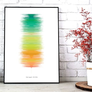 Print your favourite song,wall hanging,sound waves,sound wave art,soundwave,soundwave art,wave art decor,art print,wall decor,wave art N.05