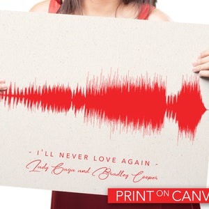 Print your favourite song,wall hanging,sound waves,Canvas Print,soundwave,soundwave art,wave art decor,art print,wall decor,wave art