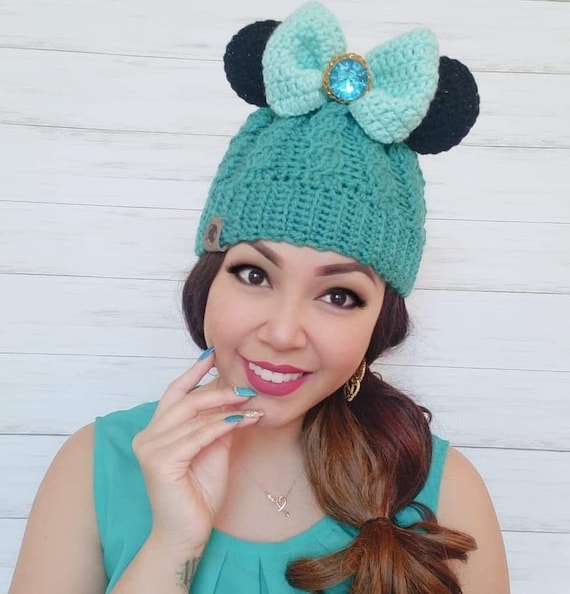 Jasmine Aladdin Inspired Minnie Mouse Bun Beanie Hat Bow Custom Womens Adult Girls Child Baby Infant Disney Disneyland Disneyworld Etsy UK