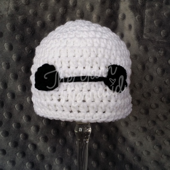 Knit Crochet Newborn Infant Baby Child Kids Big Hero 6 Baymax Hat Beanie White