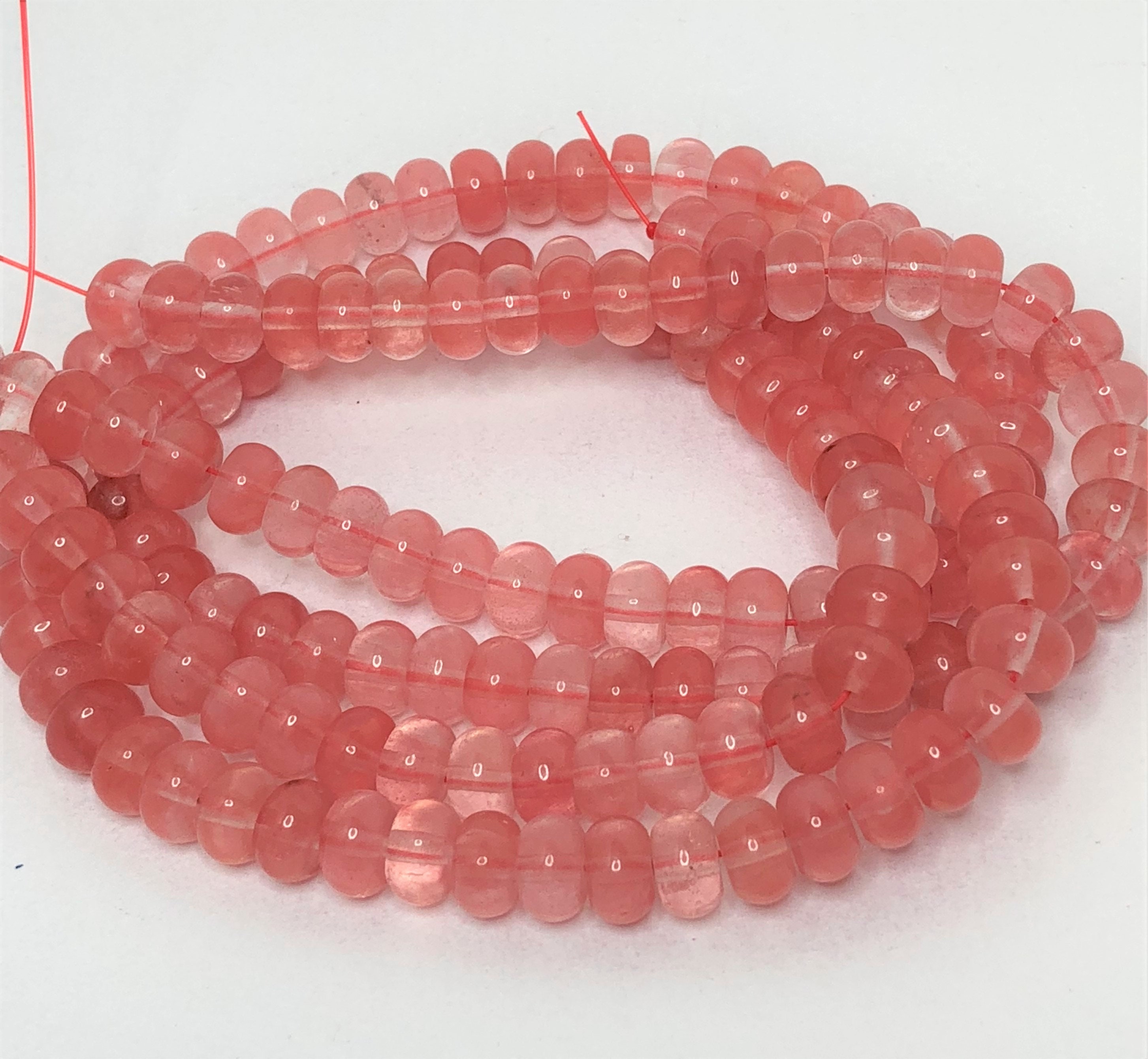 Smooth Watermelon Jade Gemstone Beads Natural Stone 5 x 8mm Etsy