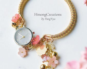 WITH WATCH - Mystery Bracelet - Charm Bracelet - Copper Gold Silver color metals with Charms - Mystery Bag