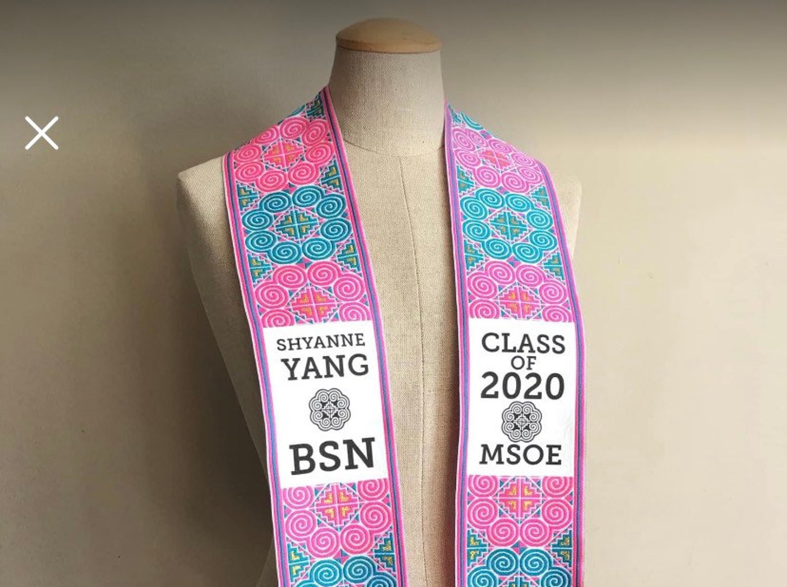 Hmong Graduation Stole Lined With Coins Embroidered Etsy