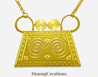 A2 Money 3 Hmong necklace - adam - Phiaj necklace - 30 inches hmongcreations.etsy.com