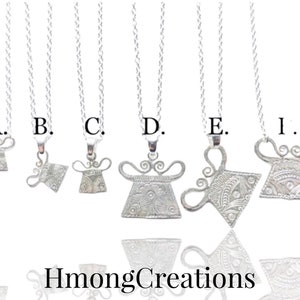 Hmong Necklace 2nd silver silver plated 7 different style elegant hmong charm soul lock spirit lock women image 1