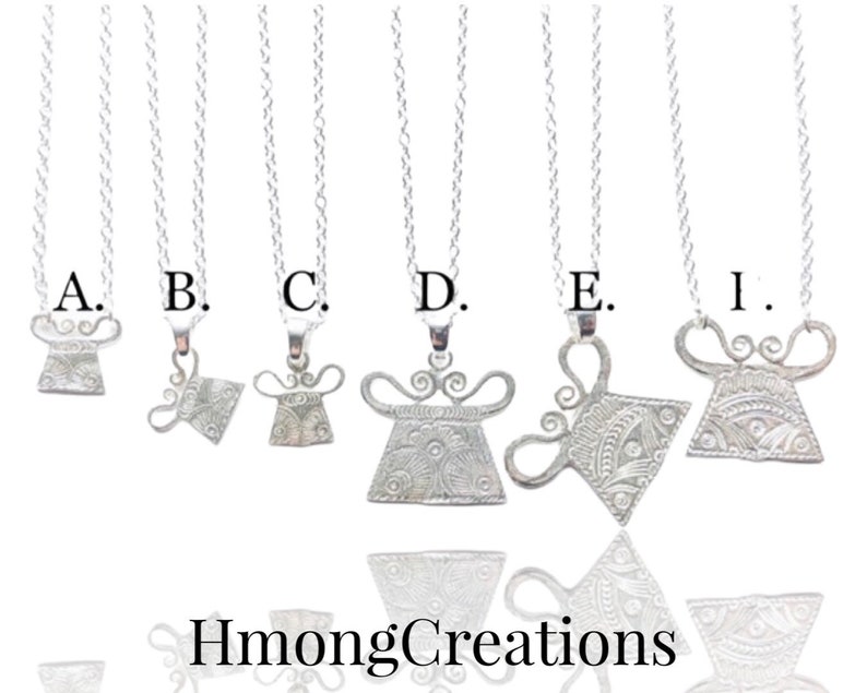 Hmong Necklace 2nd silver silver plated 7 different style elegant hmong charm soul lock spirit lock women image 1