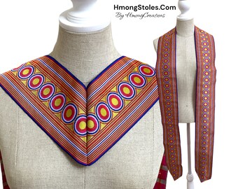 X | D39.99 | HmongStoles.com | Hmong Graduation Stole | Not lined | Machine Embroidered | Add PRINTED Name = 10.00 | Hmongstoles