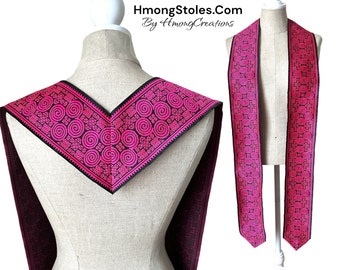 X | D39.99 | HmongStoles.com | Hmong Graduation Stole | Not lined | Machine Embroidered | Add PRINTED Name = 10.00 | Hmongstoles