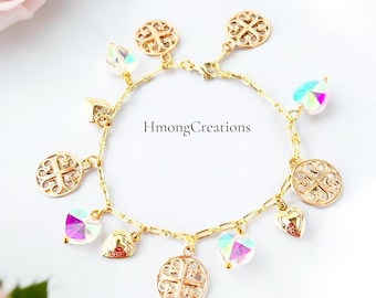 HmongBracelets.Com | Hmong Bracelet Charm | #HmongBracelet #HmongCreations Lisa Adult size