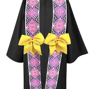 44.99 HmongStoles.Com Hmong Graduation Stole Not Lined Embroidered Priest Stole hmongcreations.etsy.com image 7