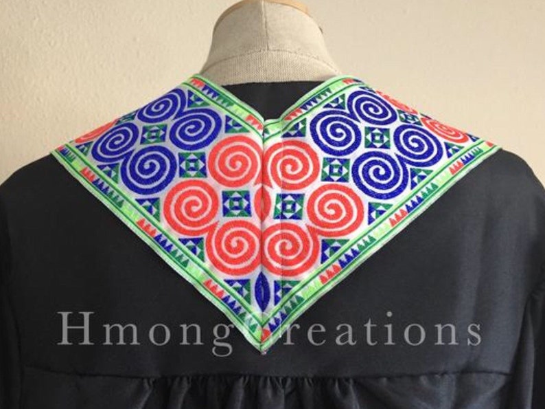 39.99 HmongStoles.Com Hmong Graduation Stole Not Lined Embroidered Priest Stole Hmong Stole image 6