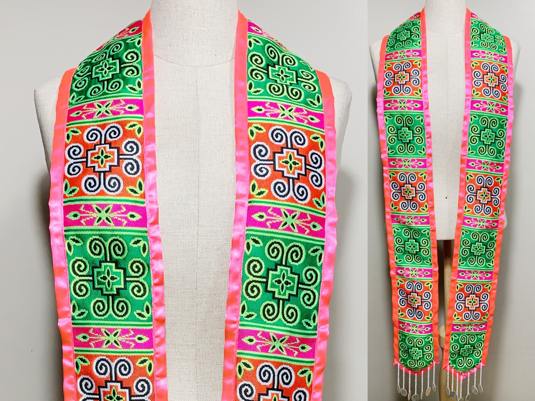 64.99 Hmong Graduation Stole Linedcoins Etsy