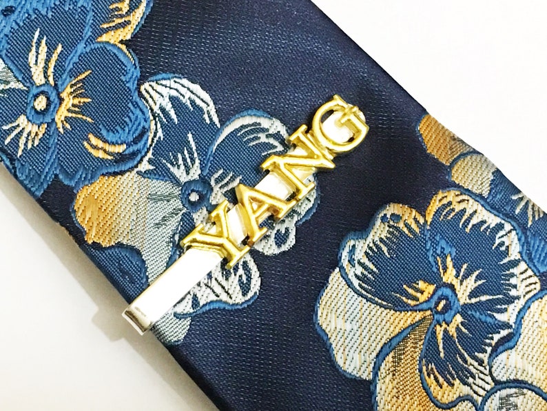Personalized Gold color hmong Tie clip tie bar for standard size tie