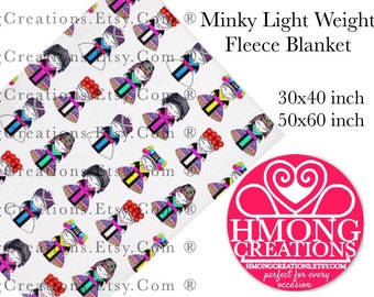 HmongBlankets.com - Hmong Blanket - Soft Thin Throw Blanket - Ships in 7 weeks - White dolls hmongcreations.etsy.com