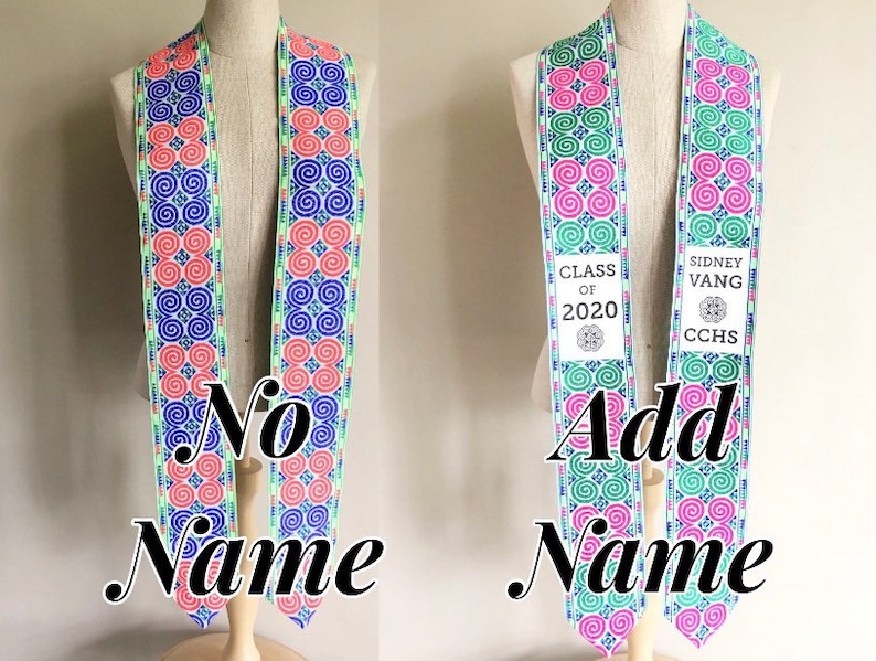 44.99 HmongStoles.Com Hmong Graduation Stole Not Lined Embroidered Priest Stole hmongcreations.etsy.com image 5