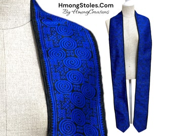 X - N54.99 | HmongStoles.com | Lined | Hmong Graduation Stole | Machine Embroidered | Add PRINTED Name = 10.00 | Hmongstoles