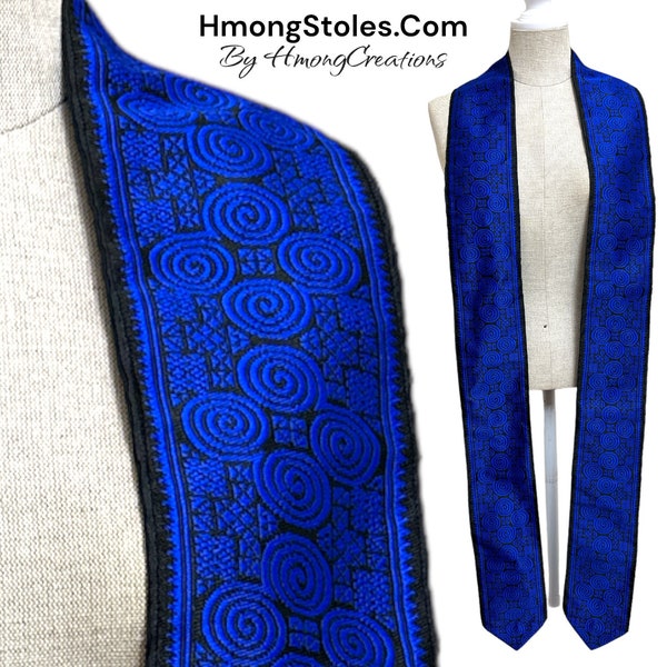 X - N54.99 | HmongStoles.com | Lined | Hmong Graduation Stole | Machine Embroidered | Add PRINTED Name = 10.00 | Hmongstoles