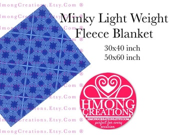 HmongBlankets.com - Hmong Blanket - Soft Thin Throw Blanket - Ships in 7 weeks - Blue boy hmongcreations.etsy.com