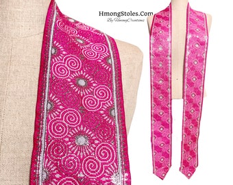 A149x | D39.99 | HmongStoles.com | Hmong Graduation Stole | Not lined | Machine Embroidered | Add PRINTED Name = 10.00 | Hmongstoles