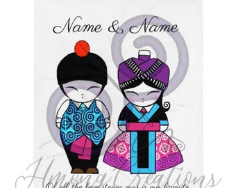 44.99 - HmongBlankets.Com - ADD NAME - 50x60 - 1 Layer Soft Throw Blanket - Preorder - Ships in 7 Weeks or Less - Personalized