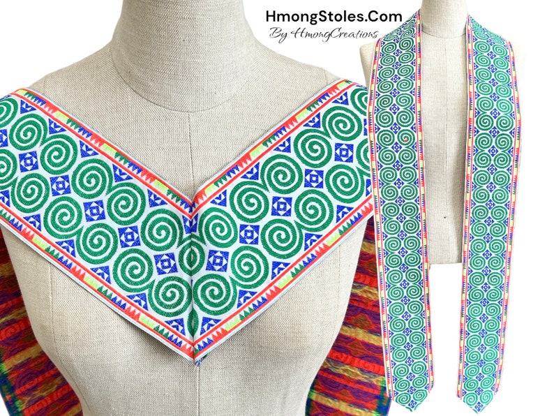 39.99 HmongStoles.com Hmong Graduation Stole Not lined Machine Embroidered Add PRINTED Name 10.00 image 1