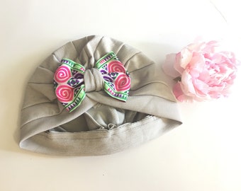 ADULT Hmong turban hat grey