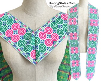 39.99 | HmongStoles.com | Hmong Graduation Stole | Not lined | Machine Embroidered | Add PRINTED Name = 10.00 |