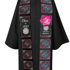 44.99 HmongStoles.Com Hmong Graduation Stole Not Lined Embroidered Priest Stole hmongcreations.etsy.com image 8