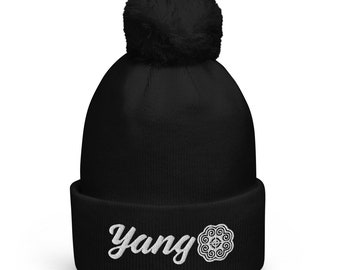 21.99 | Hmong Hat Beanie | embroidered | #HmongCreations | Pom pom beanie | yang