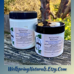 Magnesium Body Butter - Zzz&#39;s Please Magnesium Bedtime Butter - 8oz - 10oz - Moisturizer - Sleep - Relax - Muscle - Handmade Gift - Natural
