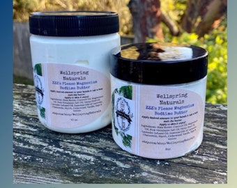 Magnesium Lotion, Sleep & Muscle Relief- Zzz's Please Magnesium Bedtime Butter- Essential Oils, Shea, Coconut