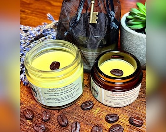 Bálsamo hidratante para ojos con cafeína – Infusionado con café expreso, natural, para bolsas, hinchazón y ojeras.