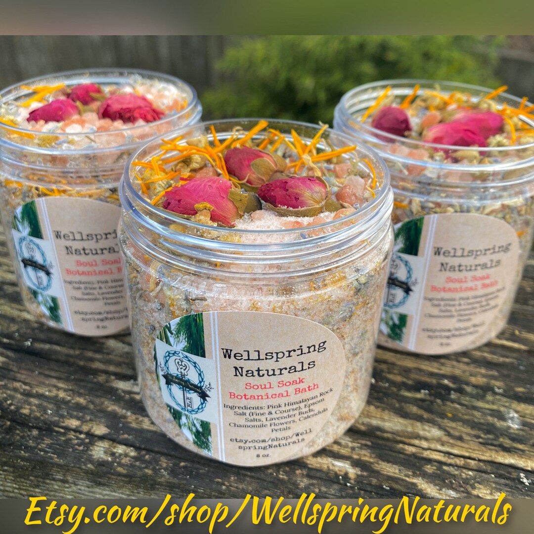Soul Soak Botanical Bath Soak - 8oz - Bath Salt - Botanical Bath - Etsy