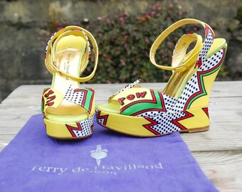 Stunning ‘Zap Pow’ Platform Wedges Sandals By Terry De Designed  For Amy UK EU 36/ US As New