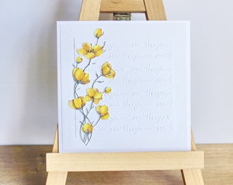 Unusual greeting card "Butterblume" from the Karla manufactory