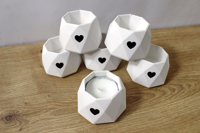 Tealight holder, candlestick Hexagon from the Karla factory image 5