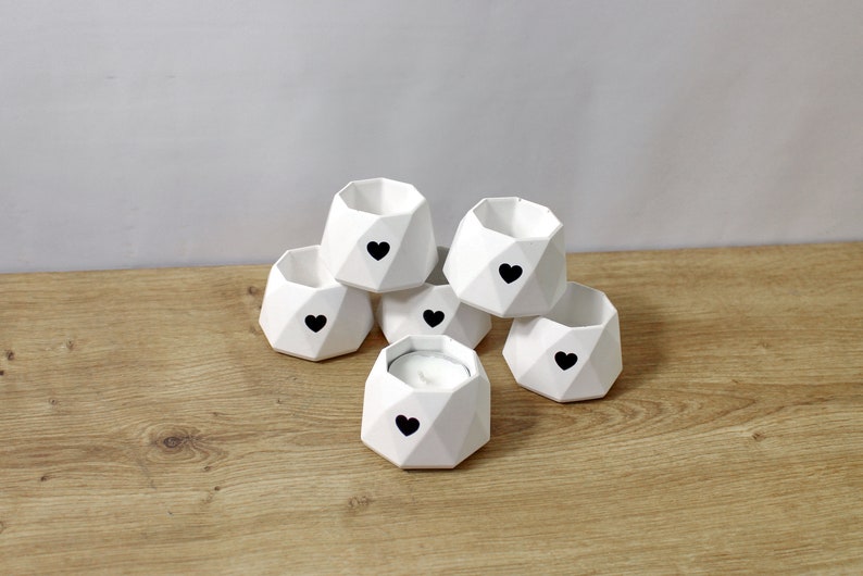 Tealight holder, candlestick Hexagon from the Karla factory image 2