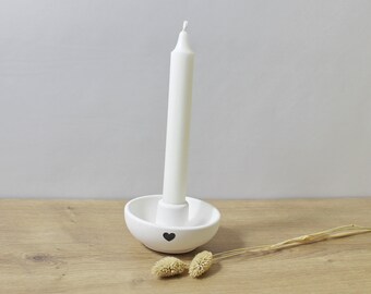 Small candle holder, candle plate "Heart" from the Karla factory