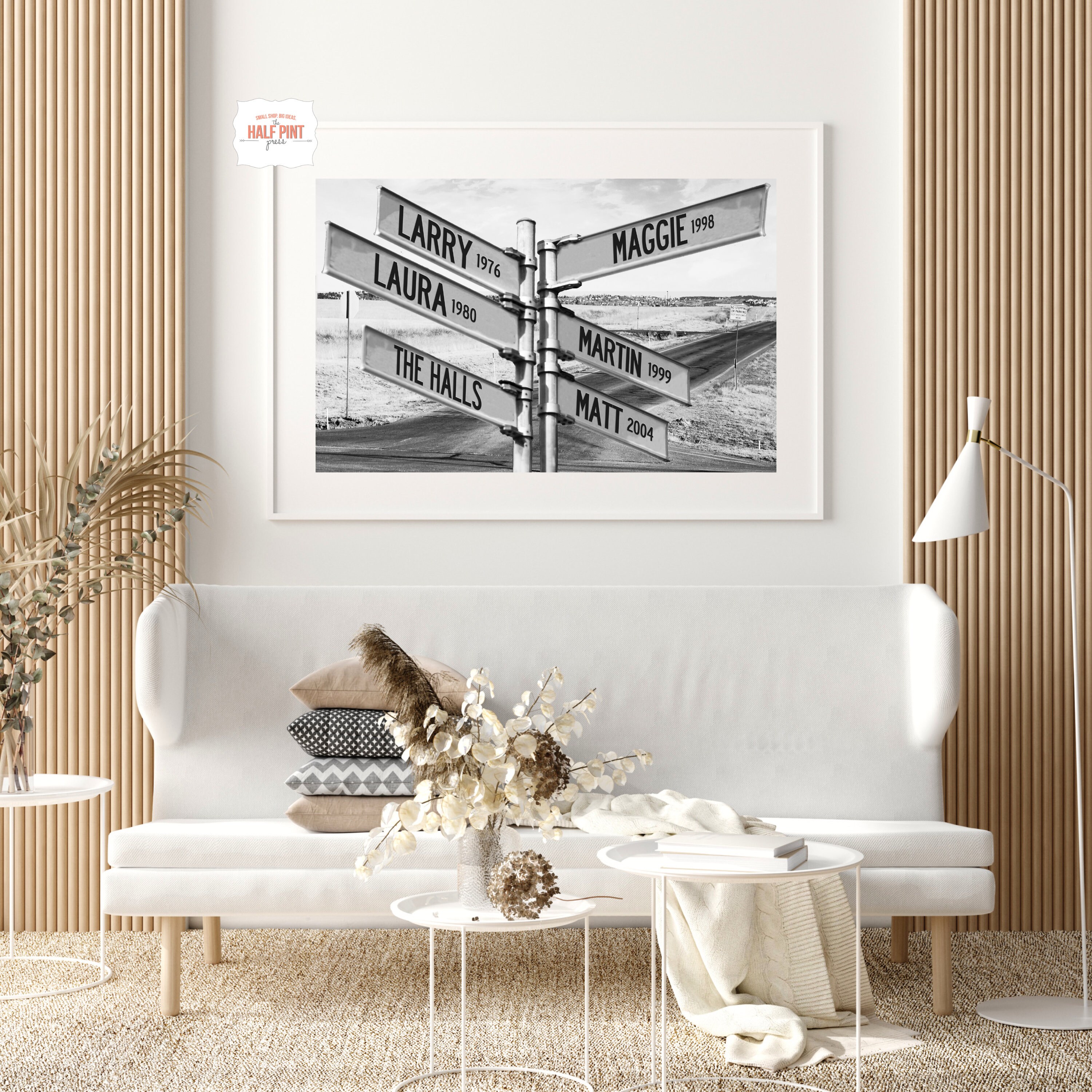 Personalized Family Street Sign Art, Custom Anniversary Gift (digital ...