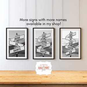 Personalized Intersection Sign: Custom Family Names & Dates (Digital Download)