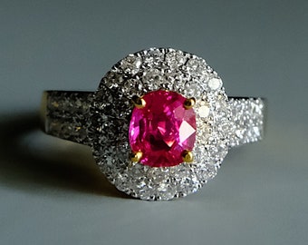 SOLD Vintage Burma Ruby Ring 18k - Etsy