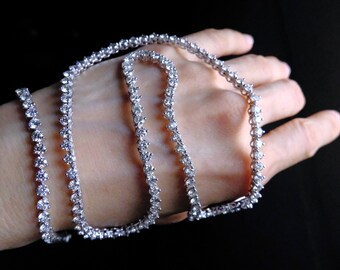 SET Diamond Tennis Necklace Bracelet 20ctw 18k