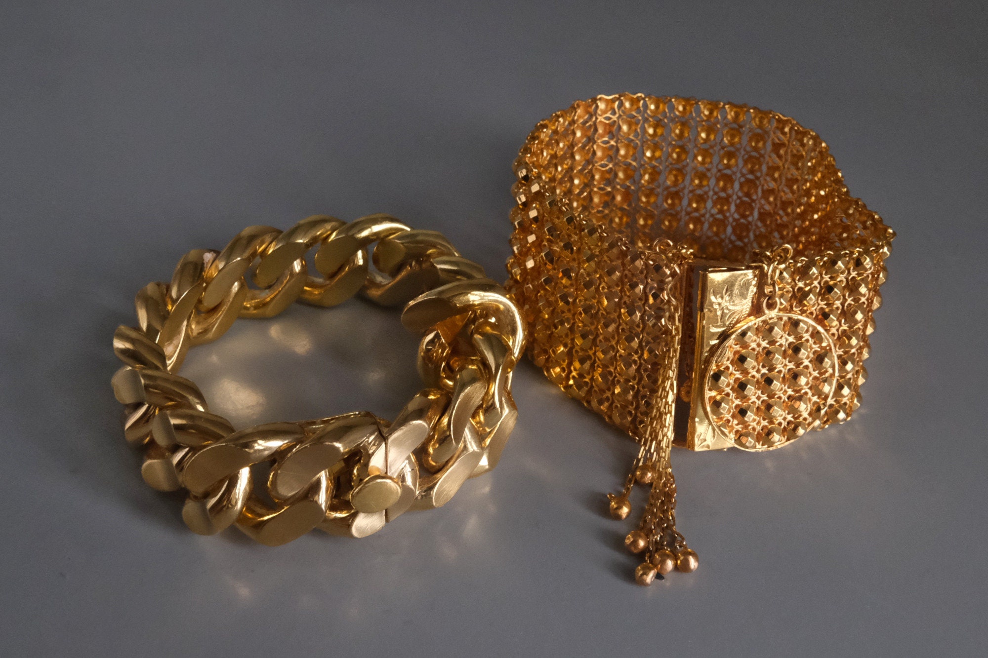 10K Oro Giallo 4.5mm Da Uomo Maglia Cubana Bracciale Barbazzale - Foto 12