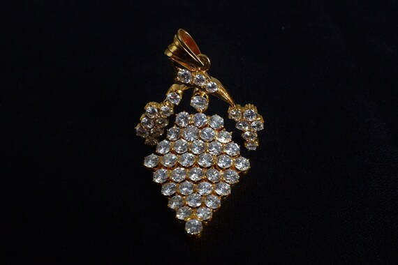 5ctw Antique Diamond Pendant 20k Chinese - image 3