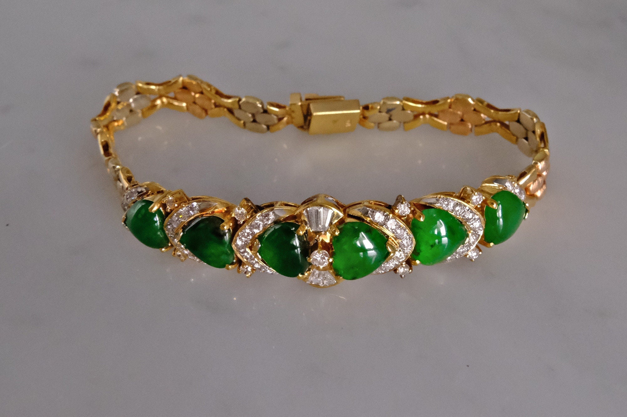 Jade diamond deals bracelet